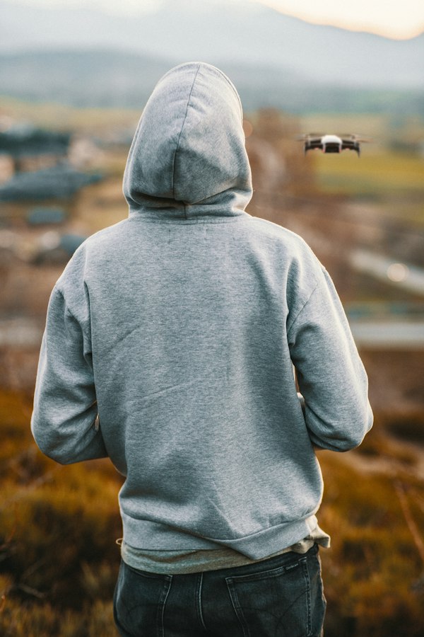 Person in funny hoodie laughing